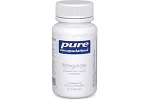 Pure Encapsulations Manganese 8mg - Highly Bioavailable Essential Trace Mineral Manganese Supplement - 60 Vegetarian Capsules
