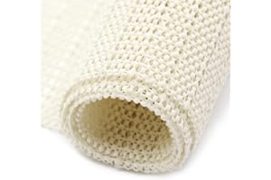 fowong Anti Slip Rug Underlay, 200 x 200cm PVC Rug Gripper - Multipurpose Large Non Slip Mat for Carpet Control, Ideal Gripper for Home, Office, Car, Pallet, Drawer Liners - White