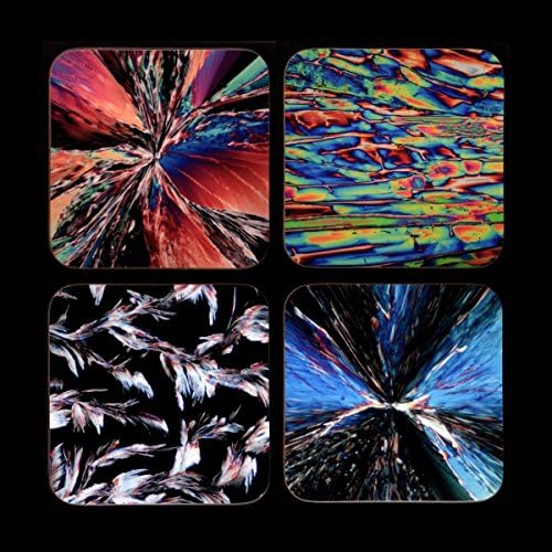 Science Coasters - 4 Chemistry microscope image coasters - Stocking filler - great gift for science and chemistry teachers - Science Coasters Placemats