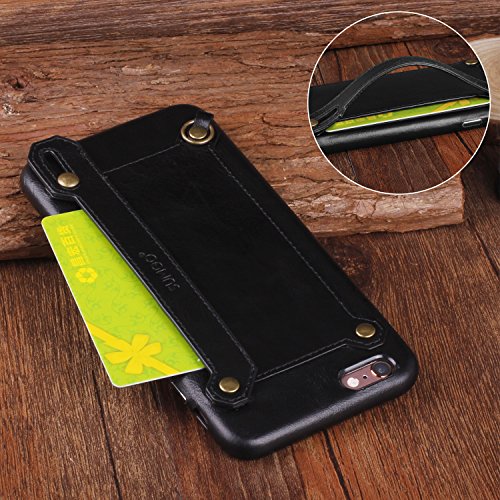 iPhone 6 Plus/iPhone 6S Plus Lederhülle Brieftasche , XGUO Dünne Leder Tasche mit Stand Halter Kreditkarten Steckplätze Für iPhone 6 Plus/iPhone 6S Plus optimale Einhandbedienung Hülle(Schwarz,iPhone 6 Plus/iPhone 6S Plus) - 5