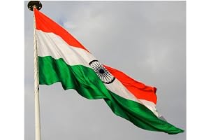 WallDaddy - Premium Quality Indian National Flag | Size- (30x20) Inch | Indian Flag for Outdoor | Satin Fabric Flag | Indian 
