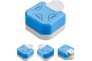 HLBKPX 3-in-1 Multi-Size Corner Rounder Punch (4/7/10mm) - Precision Craft Tool for Card Making, Photo Albums, Scrapbooking & Laminating Pouches, Rounded Corner Cutter with Ergonomic Handle