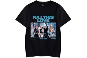 HEY XQ Unisex Kpop Hoodie Pullover T-Shirt Jisoo Lisa Rose Jennie Fanartikel Kpop Fashion Sweatshirt Jumper Perfekt für Herren Damen Mädchen Fans