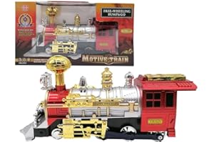 MON. BEST TOYS CO., LIMITED- Locomotora SALVAOBSTACULOS LUZ Y Sonido TACHAN Locomotive Trenes y vehículos sobre raíles, Multicolor, M (780T00680)