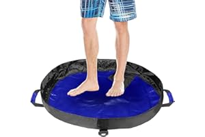 Pluzluce Surfing Wetsuit Changing Mat, Waterproof Surf Beach Pad Carry Dry Bag with Handles and Adjustable Shoulder Straps for Water Sports, Diving, Kayaking, Boating or Camping