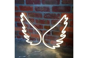 ULALAZA Enseigne lumineuse au néon LED aile d'ange veilleuses fonctionnant par USB signe de chapiteau décoratif Bar Pub magasin Club Garage décor de fête à la maison