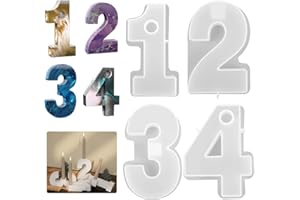 AUGESAK Silikonformen Gießformen Kerzenhalter, Silikonform Adventskranz 1-4 Zahlen Gießform, Silikon Gießform Kerzenhalter, Gießformen Adventskranz Zahlen Kerzenständer Silikonform, Kerzenformen Zum Gießen