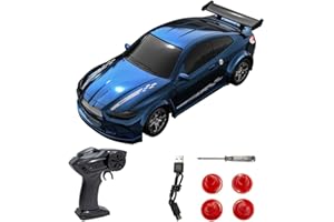 Teeggi Desktop Drift Car dla chłopców, dzieci i dorosłych, samochód zdalnie sterowany w skali 1/64 z oświetleniem LED, 4WD Mini RC Drift Cars do wyścigów, prezenty i zabawki dla dzieci