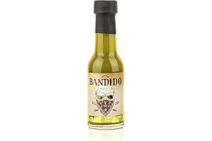 QUINTA DE JUGAIS Salsa Picante de Jalapeño Bandido - Frasco de 100 ml - Salsa de Estilo Mexicano - A Base de Chile Jalapeño, Pimiento Verde y Especias - Producto Gourmet de Origen Portugués