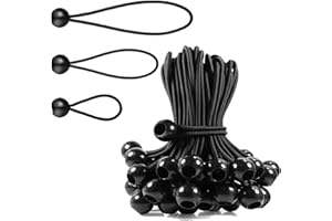 VACUBXBY 30 Stück Spanngummis mit Kugel Planenspanner, 10/15/20 cm Schwarze Gummispanner Zeltgummis Expanderschlingen Gummischlaufen zum Festzurren von Planen, Überdachungen, Campingzelten, Schläuchen