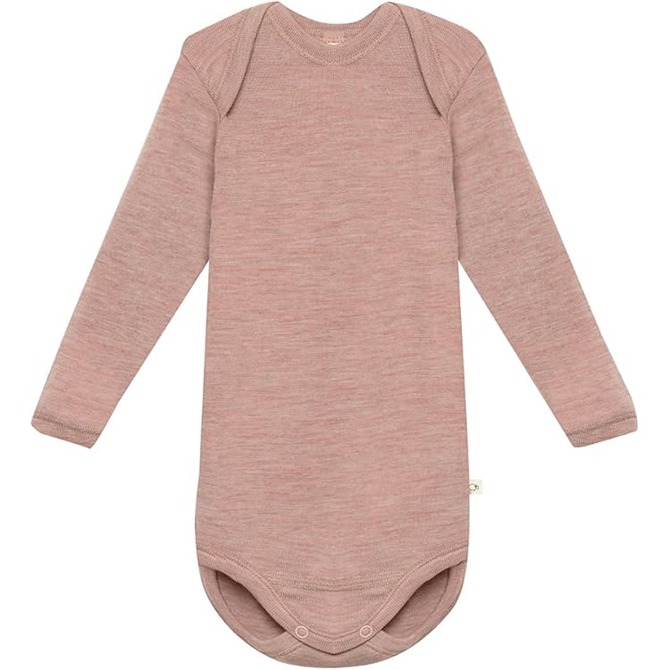 DILLING Geribte baby romper van 100% BIO-merinowol Donkergrijs Melange 92
