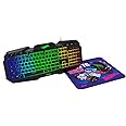 KROM Set keyboard, mouse and mouse pad Hot Wheels edition KUSTOM-NXKROMKUSTOMHW- RGB Membrane Keyboard, Mouse 7200 DPI optical sensor, soft and resistant cloth mouse pad, English Layout, black