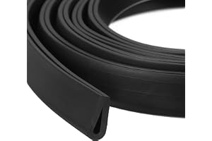 QUARKZMAN kantskydd gummi kantskyddsprofil, 6 meter längd, U-profil, plast, kantskydd, gummitätning, rund typ, kederband för 1,5–2 mm kanter, plåt (3/16 tum B x 11 mm H)