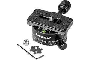 Koolehaoda 360° Panoramic Head Camera Tripod Panoramic Head with Quick Release Plate Compatible with RRS/Arca-Swiss
