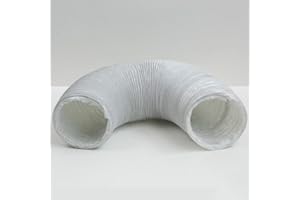 Blauberg UK BLAUFLEX PVC/127/6 Plastic PVC Tumble Dryer Hose Duct Pipe, White, 125 mm x 6 m (125mm Dia x 1m)