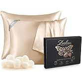 Zeelux Premium%100 Saf Dut İpeği Yastık Kılıfı &ndash; 22 Momme 6A, Sa&ccedil; ve Cilt Dostu, Nefes Alabilen, L&uuml;ks Uyku Deneyimi (Altın Re