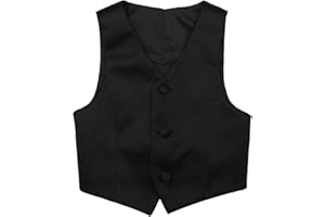 JEATHA Kids Boys Gentleman Floral Pattern Vest Top Blazer Wedding Formal Birthday Waistcoat Tuxedo
