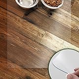 Napfunterlage für Hunde und Katzen | rutschfeste und abwaschbare Unterlegmatte | transparent | in vielen Größen | 60x38 cm