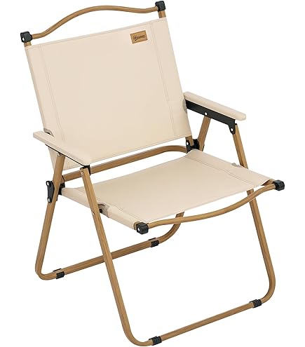 Chaise De Camping Pliable Oxfort - Tissu Vert Olive, Cadre Métal - 57x48x85 Cm - Pour Pique-nique, Plage