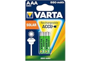 VARTA 2 Piles "Rechargeable Accu Solar" NiMH 1,2V 550mAh Micro AAA/HR03