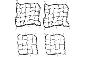 GTDOOCE Filet Élastique de Transport pour Moto et Vélo - 4 Pièces avec Crochets (Noir)