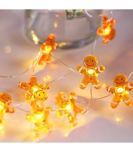 Catena di luci a forma di Babbo Natale per interni – 2 m di illuminazione natalizia a LED con timer a batteria, 8 modalità, tenda luminosa per finestra, decorazione natalizia per albero