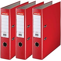 Esselte D75 Essentials - Set Di 3 Raccoglitori Neri A Leva Con