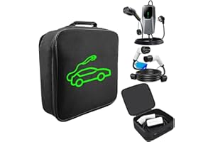 LOTHID Custodia portatile EV per cavo di ricarica e accessori auto, organizer in nylon 1680D, per cavo di tipo 2/tipo 1, robusta e ideale per bagagliaio o garage