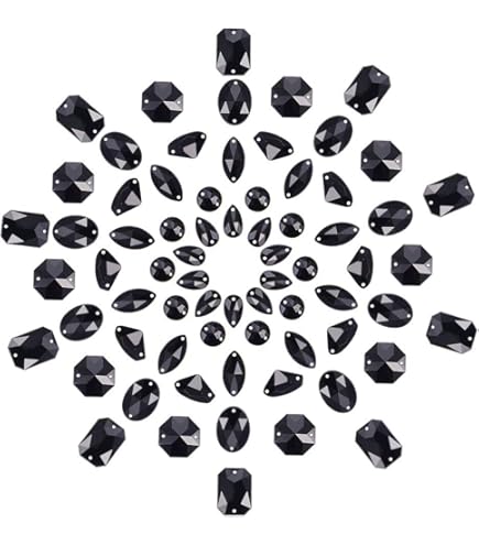 Sourcing Map Gemme Acriliche A Goccia Con Retro Piatto - 20 Pezzi Color Azzurro Per Fai Da Te - Foto 10