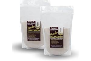 Malto Attivo, Box da 2 pezzi di Powder 1kg, Farina di Malto d’Orzo ad Elevato Potere Diastasico, Malto Diastasico Ideale per Panificazione, 14.000 Unità Pollak, Made in Italy.