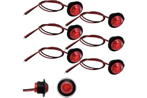 CTRICALVER LED‑sidomarkeringslampor, universella 12V vattentäta runda indikatorlampor, 6‑pack, röda LED‑sidomarkeringslampor