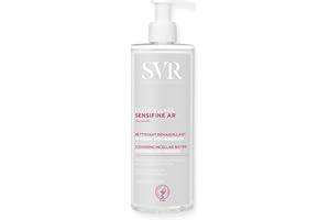 SVR SENSIFINE AR - Soothing Anti-Redness Micellar Water/Make-up Remover for Face, Eyes, Lips, Ultra-Mild No-Rinse Cleanser for Sensitive, Reactive, Rosacea-Prone Skin, 400m