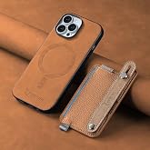 Zebana Apple iPhone 13 Pro Max ile Uyumlu Kılıf Zebana 2in1 Kartlıklı Best Deri Kılıf Kahverengi
