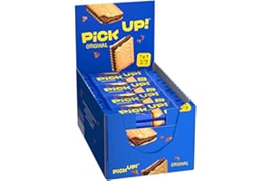 ‎PICK UP! Leibniz PiCK UP! Choco 24 x 28 g-knackige Schokolade, knuspriger Keks-für unterwegs-lecker für zwischendurch-Riegel-Schokoriegel zum snacken-einzeln verpackt-Großpackung-für die ganze Familie-lecker