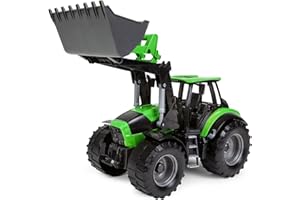 Lena Worxx 04613 Deutz-Fahr Agrotron 7250 TTV Tracteur avec Chargement Frontal, env. 45 cm, véhicule agricole pour Enfants à partir de 3 Ans, Tracteur Robuste avec Pelle de Chargement Fonctionnelle