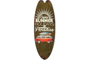 Awleynz Summer Surfboard Decoration, 45.5 cm, Wooden Wall Decor with Surfboards, Outdoor Wall Decor, Pool Decorations for Seaside Walls, Tropical Bars, Home Party Decor (Colour 6)