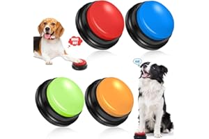 Vmxlso 4 Piezas Botones Perros Comunicación, Botones para Perros Comunicarse, Boton Perro Hablar de Grabación de 30 Segundos, Botones Comunicacion Perros para Entrenamiento de Gatos y Perros