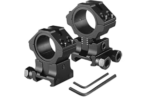 HOME SAFETY 25.4mm/30mm Anello di Montaggio per Mirino, Altezza Regolabile, Anello Adapter con 11mm/20mm Dovetail/Weaver Picatinny Rail, Profilo Alto/Medio/Basso Montaggio