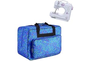 JanTeelGO Borsa per Macchina da Cucire, Borsa di trasporto universale in nylon, custodia di trasporto universale imbottita per bagagli con tasche e maniglie (Blu)