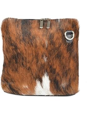 Echt Leder Kuhfell Handtasche für Damen: Kuhfelltasche klein -- exclusive Fell Handtasche Tracht Western
