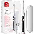 Oclean X Lite Smart Sonic Electric Toothbrush Set, Large Smart Screen, 8 Areas Tracking, One-Click Extra Brushing, 5 Modes, 2 Replacement Heads & Travel Case, IPX7 Waterproof, USB C Rechargeable(Gray)