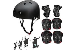 SelfLove Casque de vélo Ensemble de Casque de Planche à roulettes Ensemble d'équipement de Protection Sportif pour Scooter à roulettes vélo BMX Cyclisme Patinage (Medium)