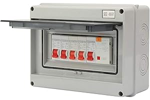 Ailao Consumer Unit - 4 Way Garage Caravan Consumer Unit 63A 30mA RCD 4MCB 2 * 6A+20A+32A Suit for Garages, Caravans, Workshops, Outbuildings.