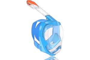 Flyboo Maska do nurkowania, widok 180° maska do nurkowania z panoramicznym designem na całą twarz - kompatybilna z kamerą sportową maska do nurkowania z wolnym oddechem z technologią zapobiegającą parowaniu i wyciekom dla dorosłych i dzieci