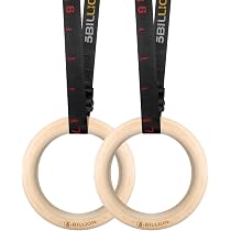 MOEENS Anelli Ginnastica 2pcs Home Palestra Pull up Esercizio Fitness Ginnastica Anelli Resistenza Strumento di Allenamento Palestra Esercizio Pull up Muscle up