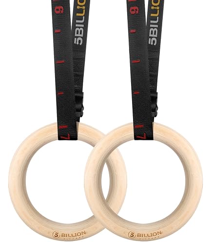 Anelli Da Ginnastica Professionale MDK-062 Con Cinghie Regolabili In Nylon - PVC Nero