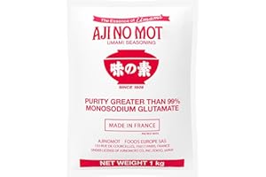 YIJIA | AJI NO Umami seasoning 99% Glutamato 1KG - Como potenciador del sabor, este condimento se usa ampliamente en platos caseros (Paquete de 1)
