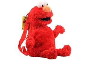 HINTER Sesame Street Sac à dos en peluche - Macaron, Toccata, Elmo - 46 cm, Rouge (Rouge) - shoulder-handbags