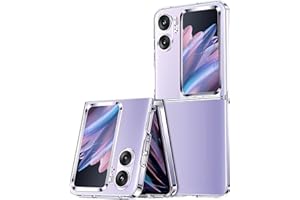 Olycism Case Compatible for OppO Find N2 Flip Clear Hard PC Material Shockproof Anti-Scratch Phone Cover Case Transparent