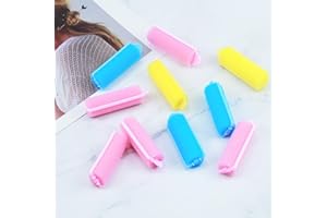 WEONE 36 Piezas Rulos para el pelo de Esponja, Suave Rodillos para el Cabello, Espuma DIY Herramienta de Rizado para Peinado, Para Mujeres y Niños Peluquería (Rosa, Amarillo, Azul)